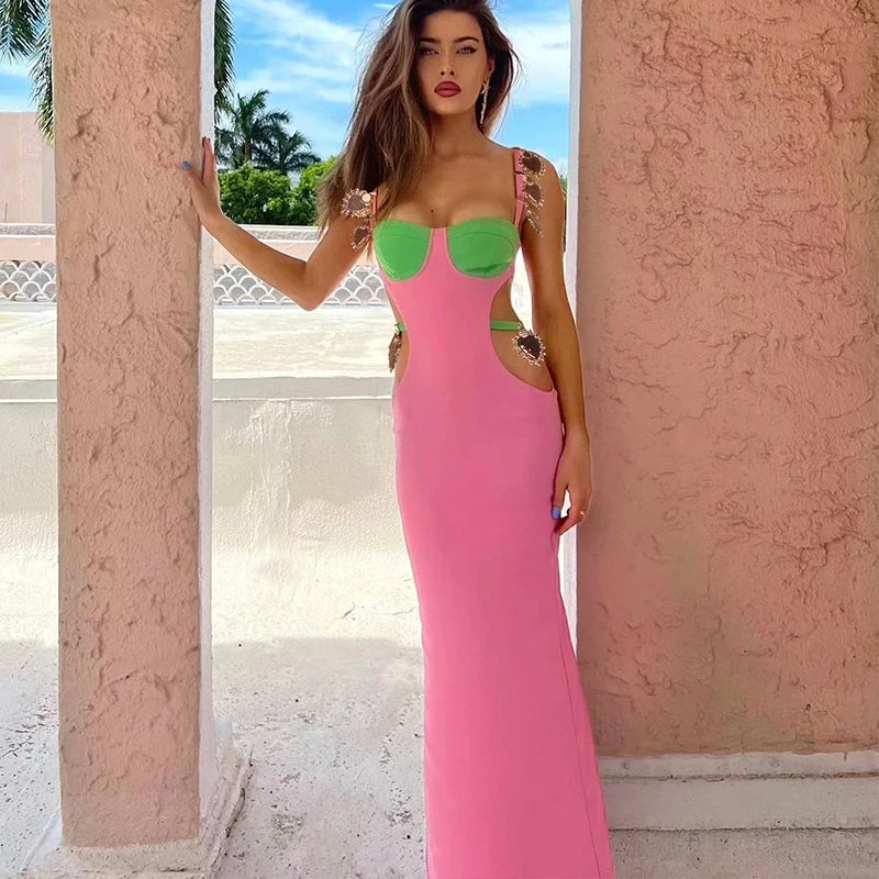 Lauren Bodycon Bandage Maxi Dress
