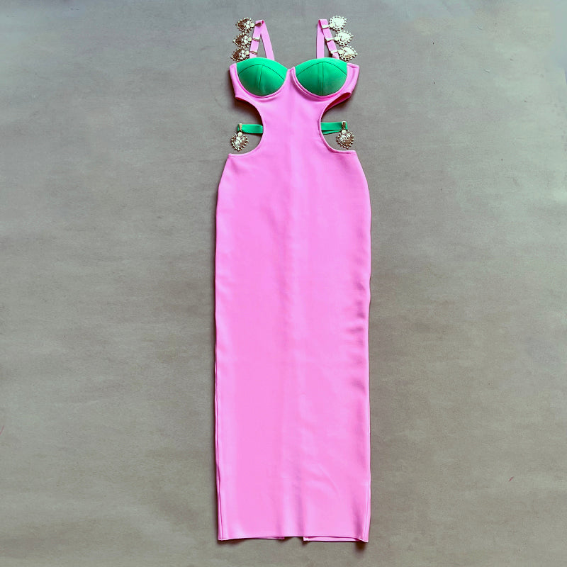 Lauren Bodycon Bandage Maxi Dress