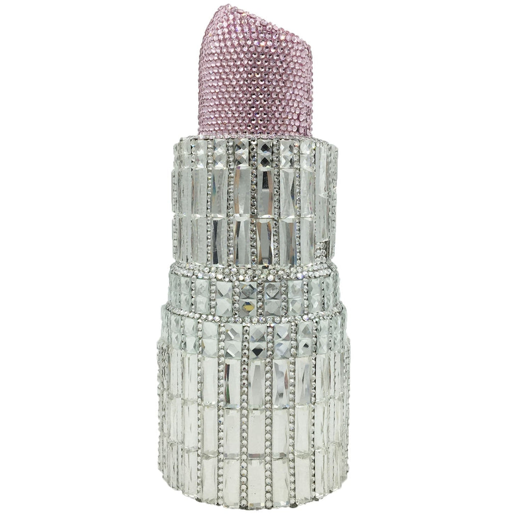 Lipstick Rhinestone Mini Clutch Bag