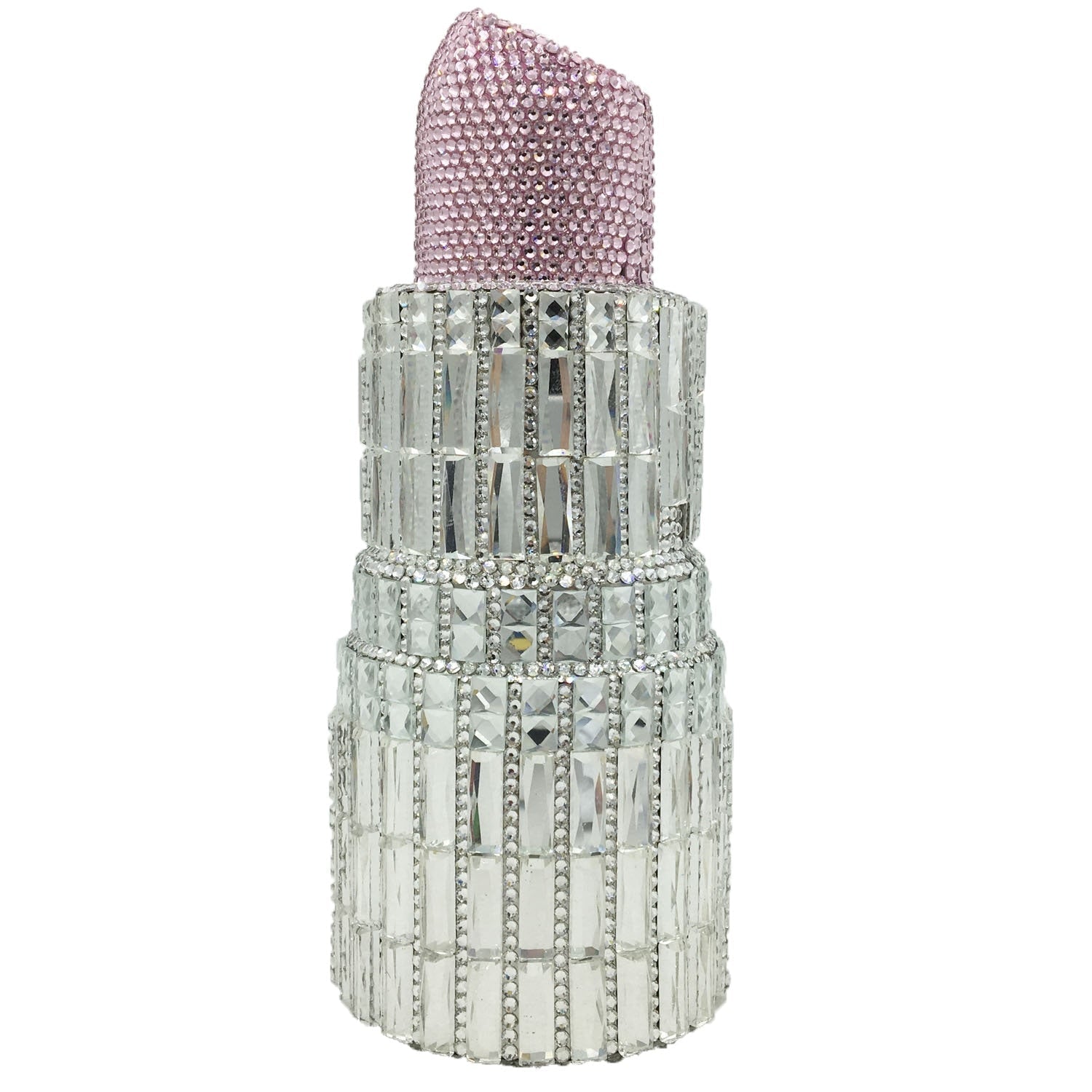 Lipstick Rhinestone Mini Clutch Bag