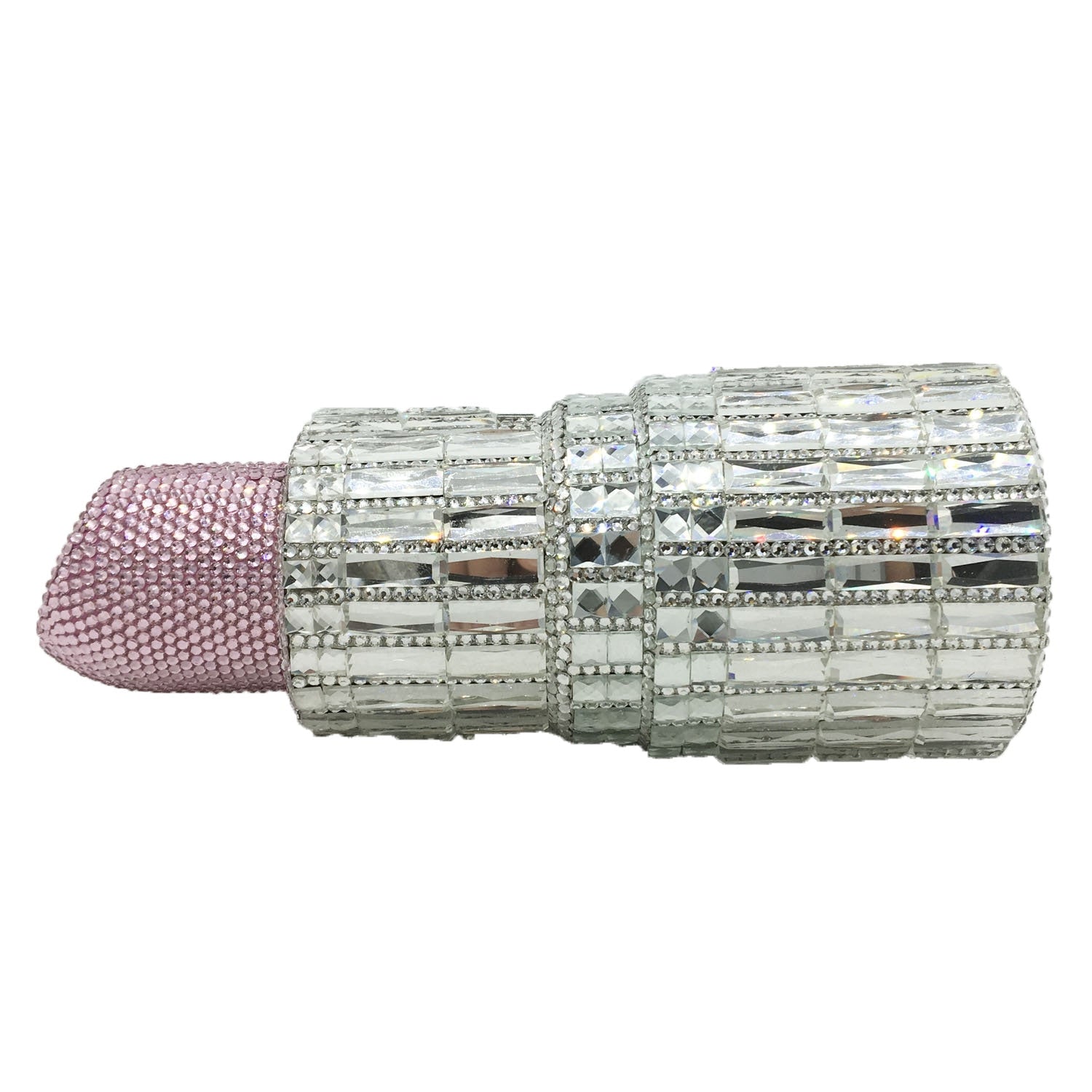 Lipstick Rhinestone Mini Clutch Bag