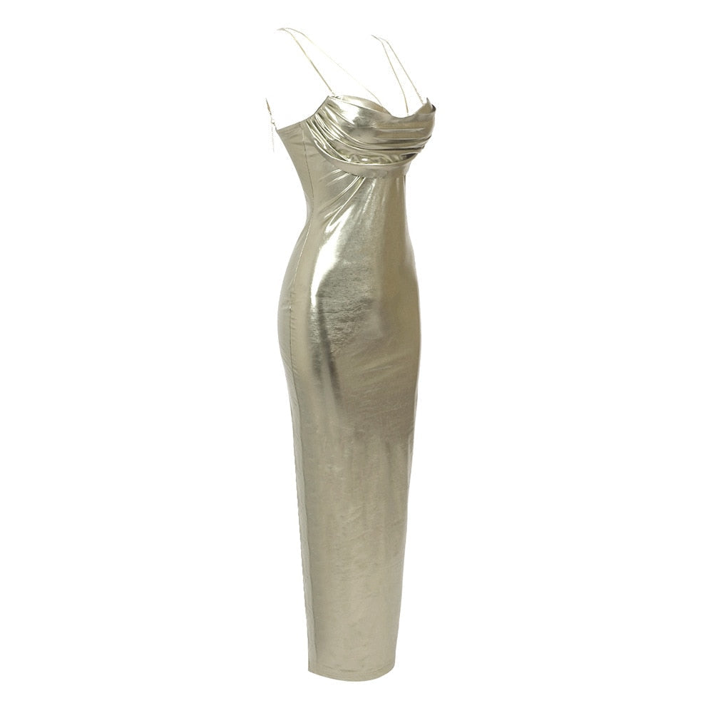 Loves Gold Maxi Dress
