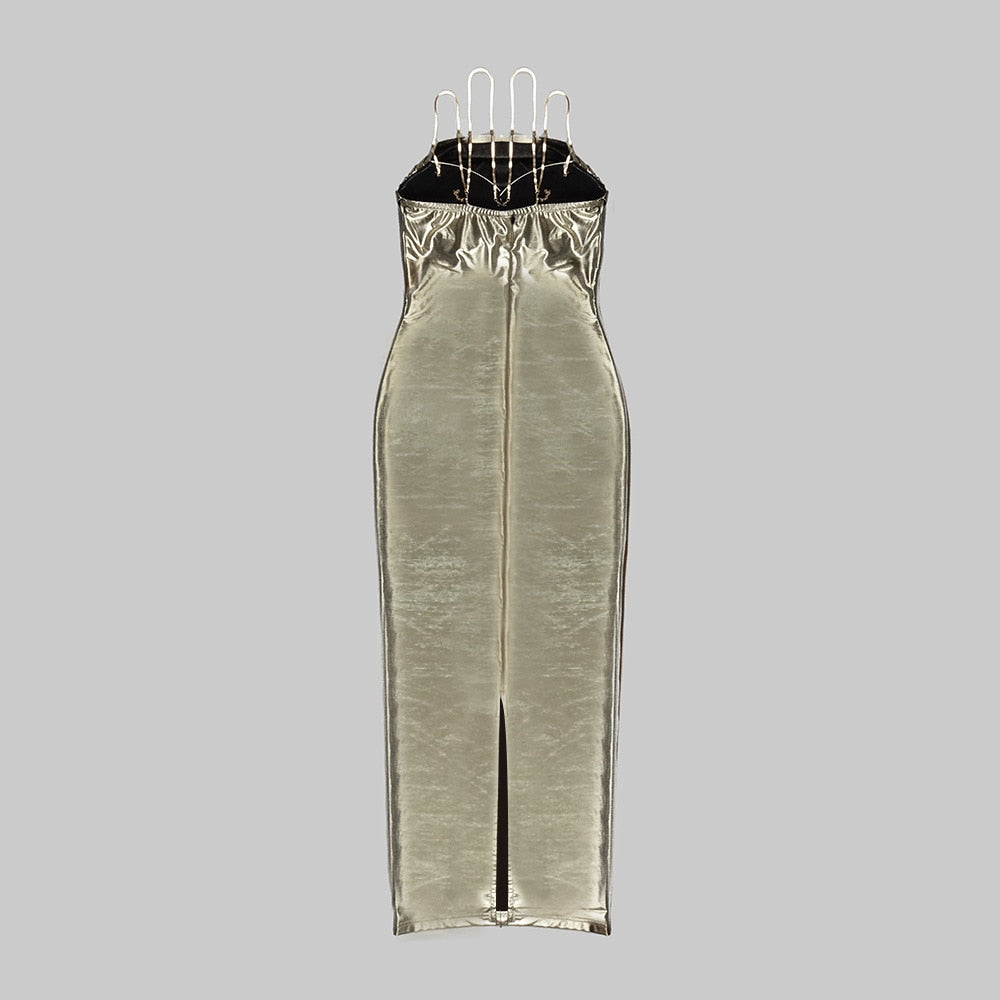 Loves Gold Maxi Dress