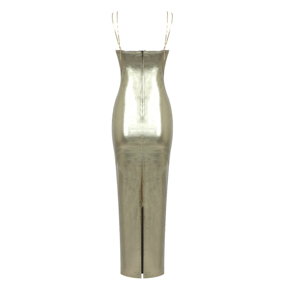 Loves Gold Maxi Dress