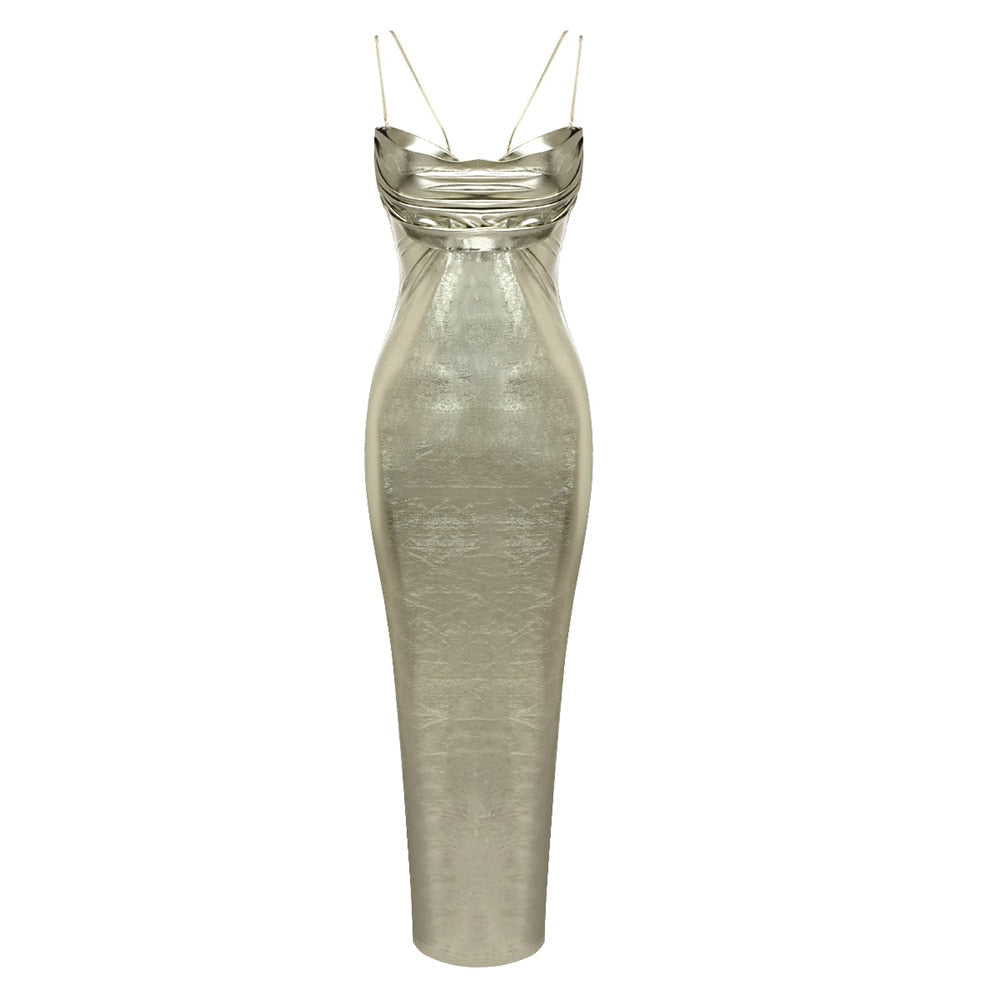 Loves Gold Maxi Dress