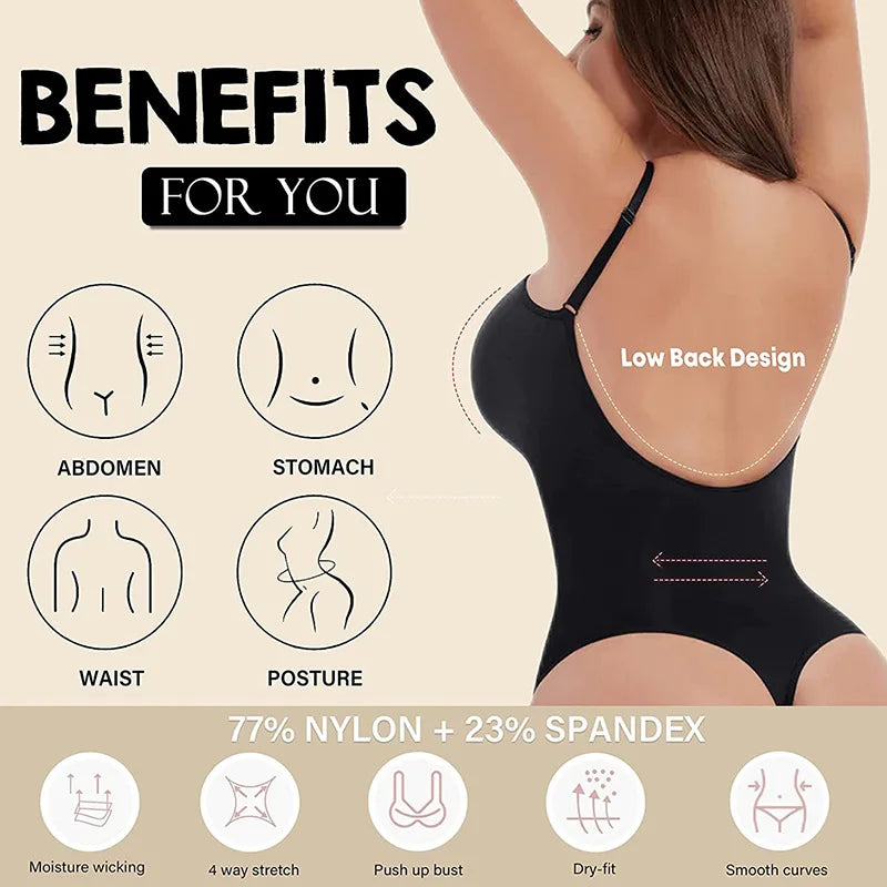 Low Back Shapewear Seamless Bodysuit