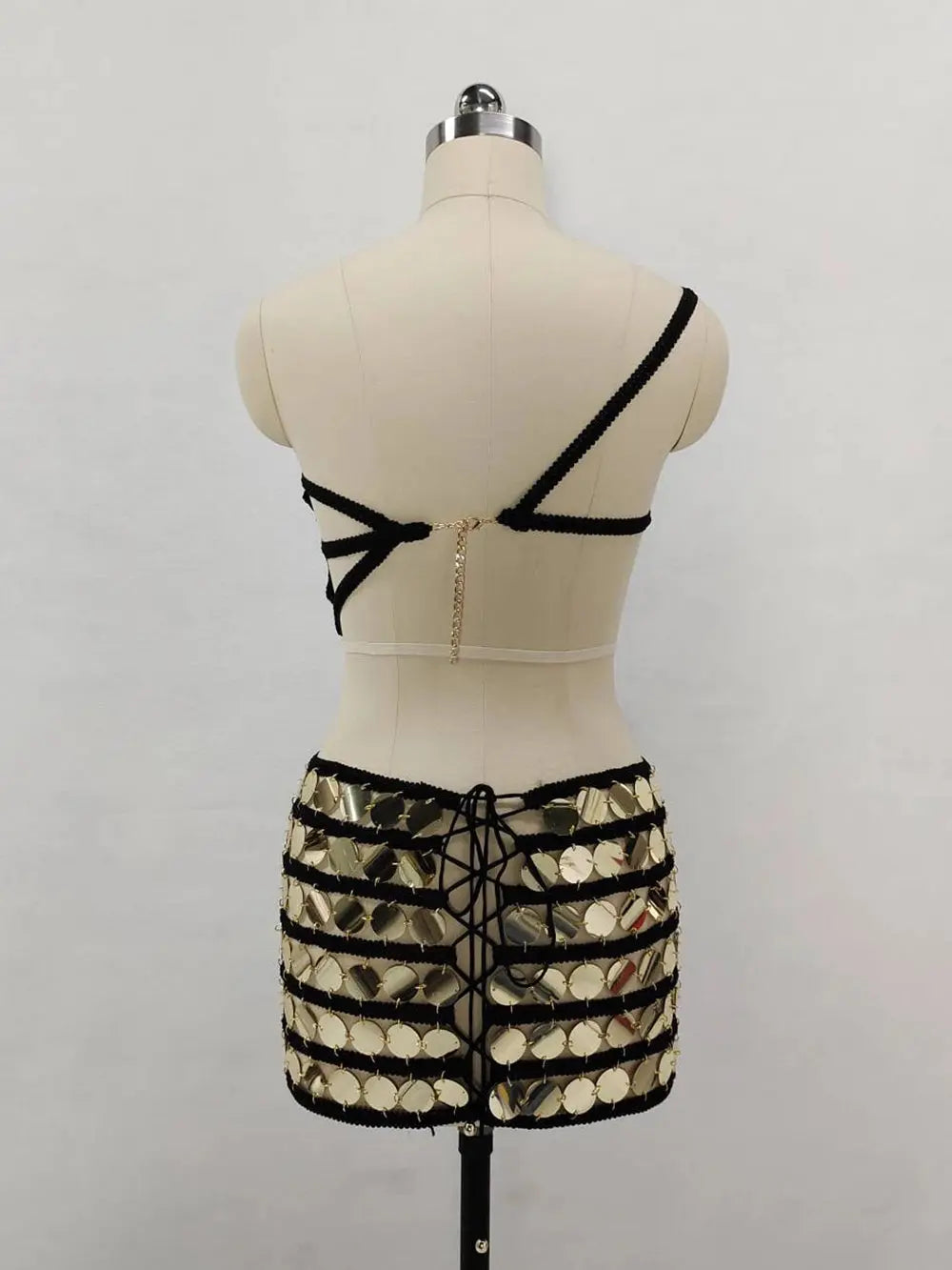 Luxe Sequins Mini Skirt Set