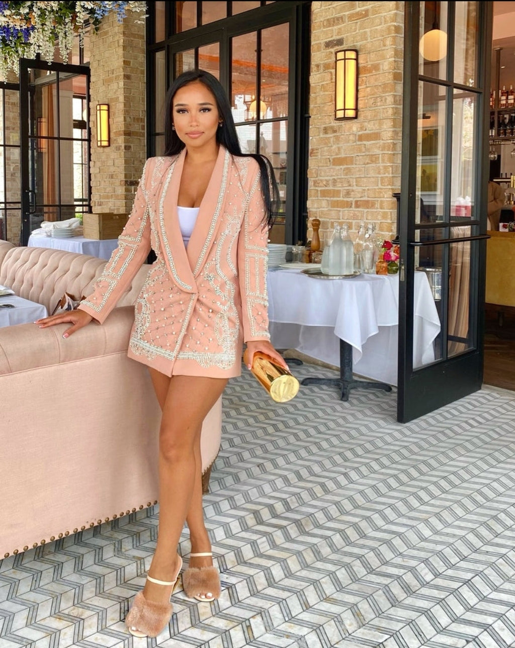 Luxurious Pearl Blazer/Dress