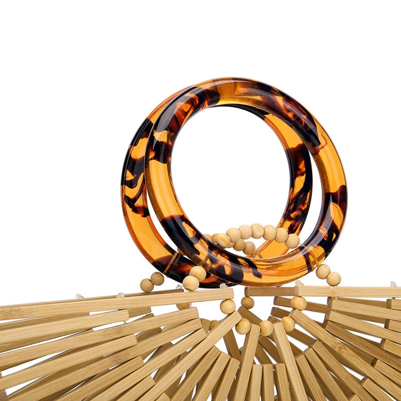 Luxury Bamboo Clutch Handbag