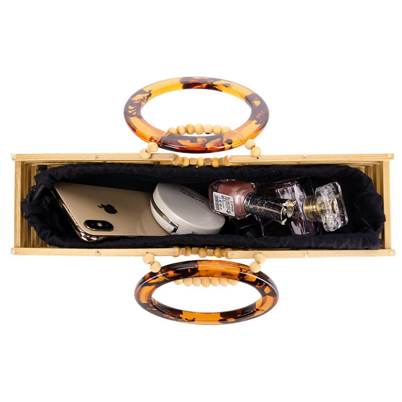Luxury Bamboo Clutch Handbag