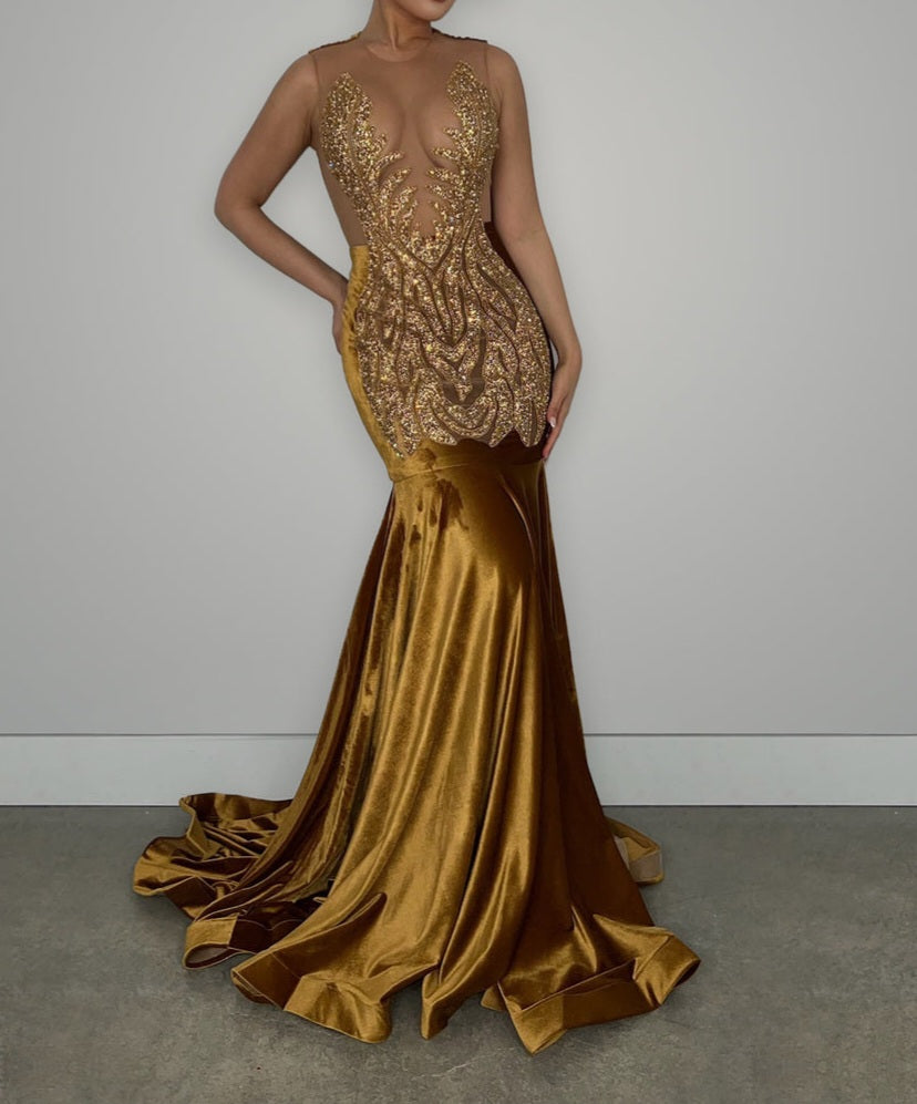 Luxury Velvet Mermaid Dress