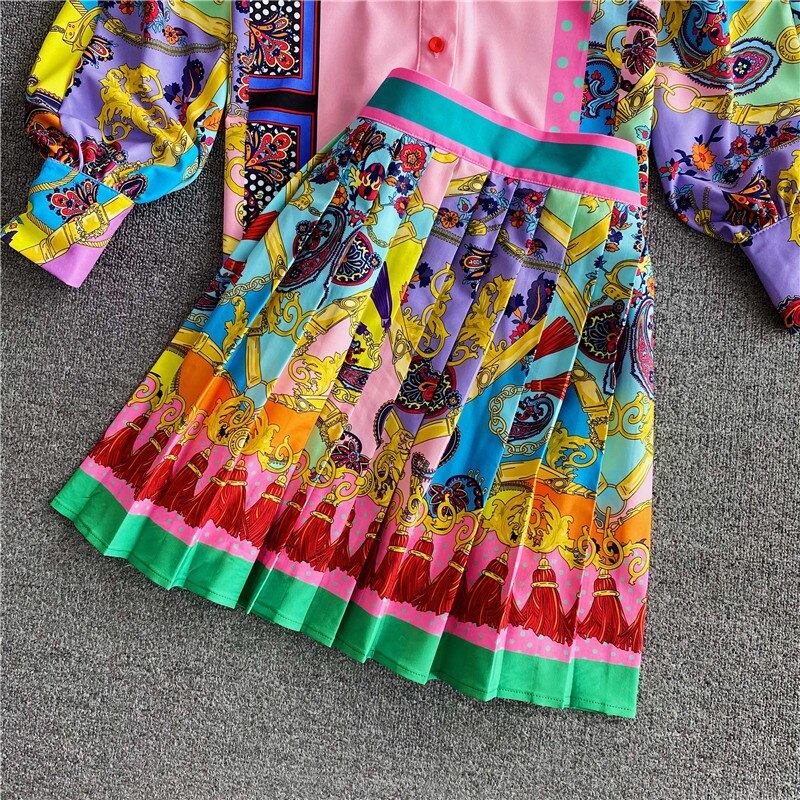 Luxury Vintage Skirt Set