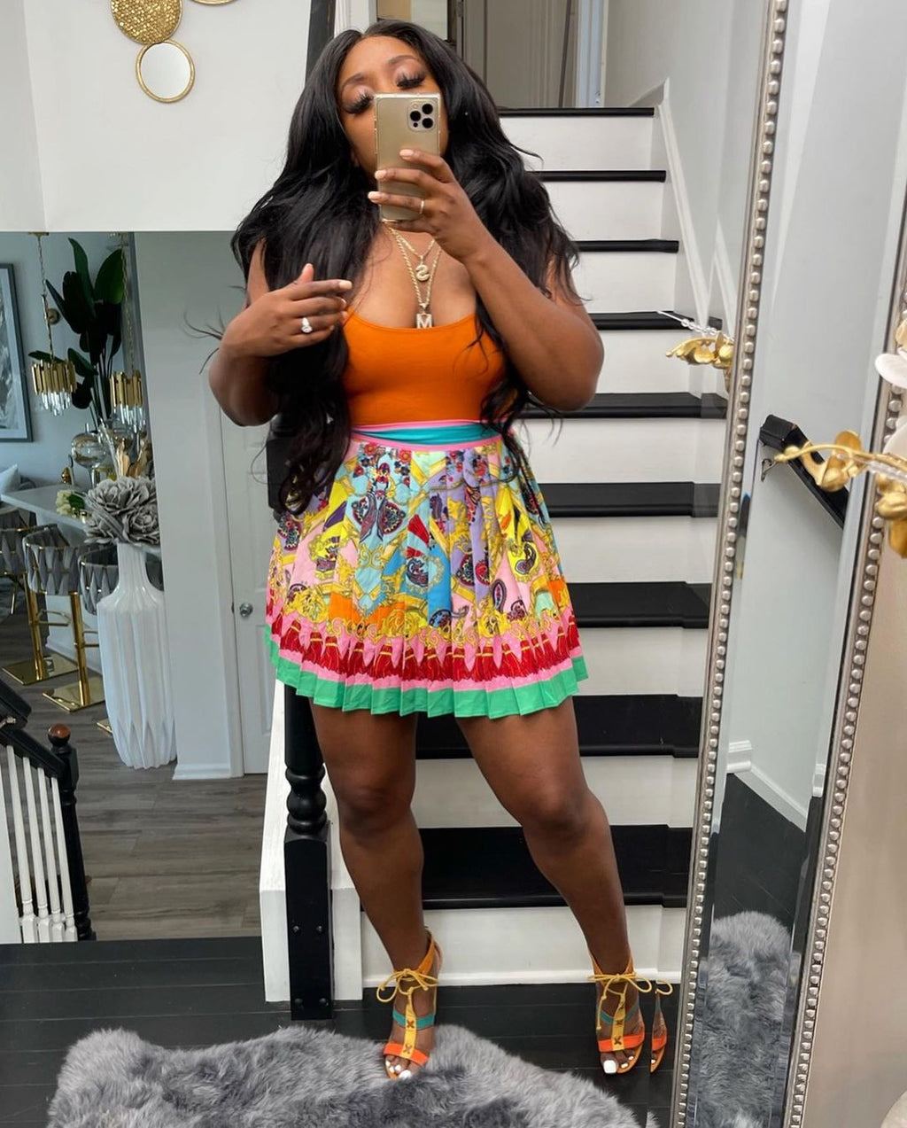 Luxury Vintage Skirt Set