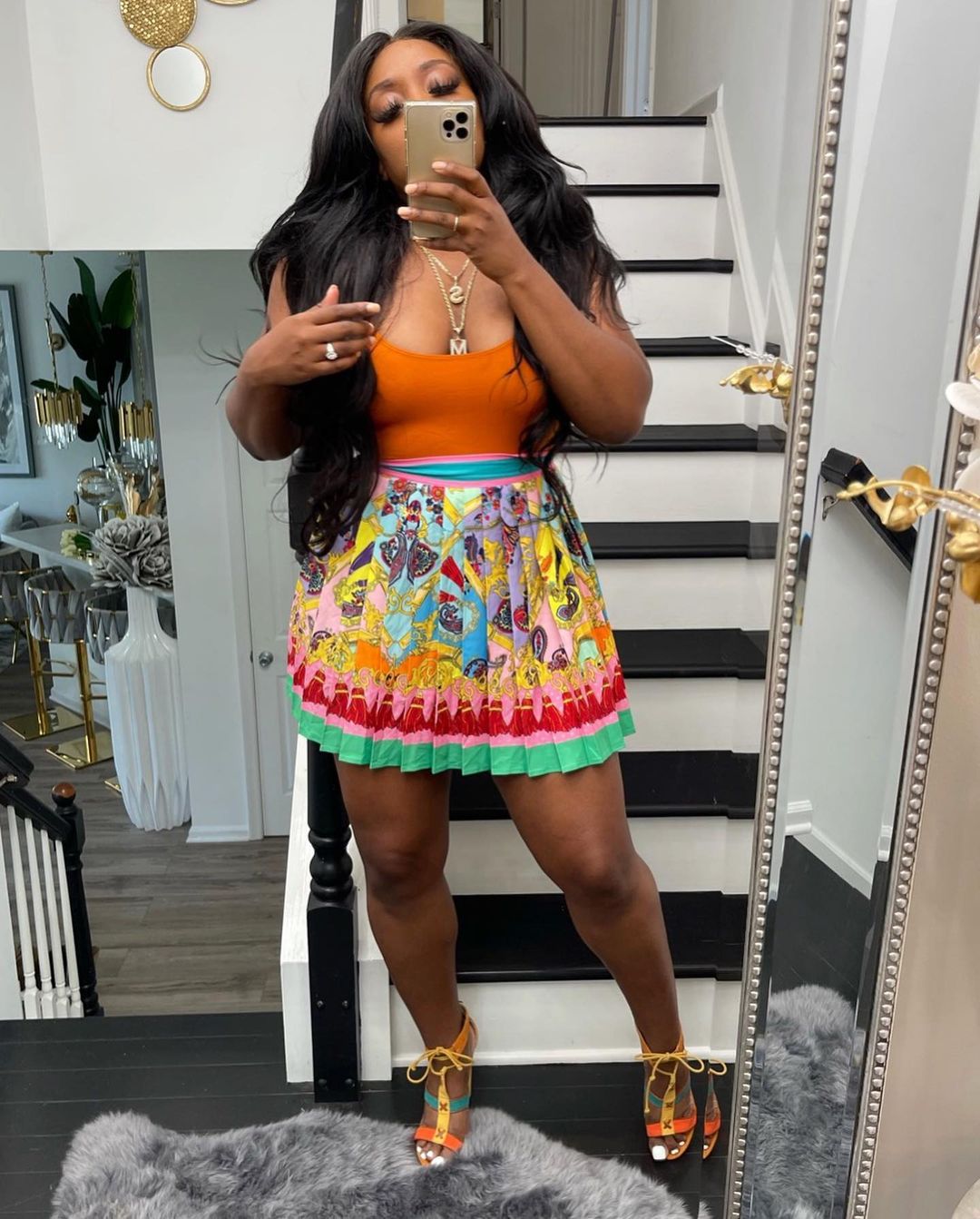 Luxury Vintage Skirt Set