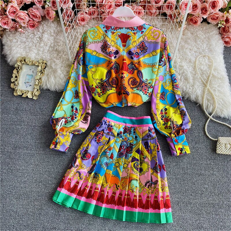 Luxury Vintage Skirt Set