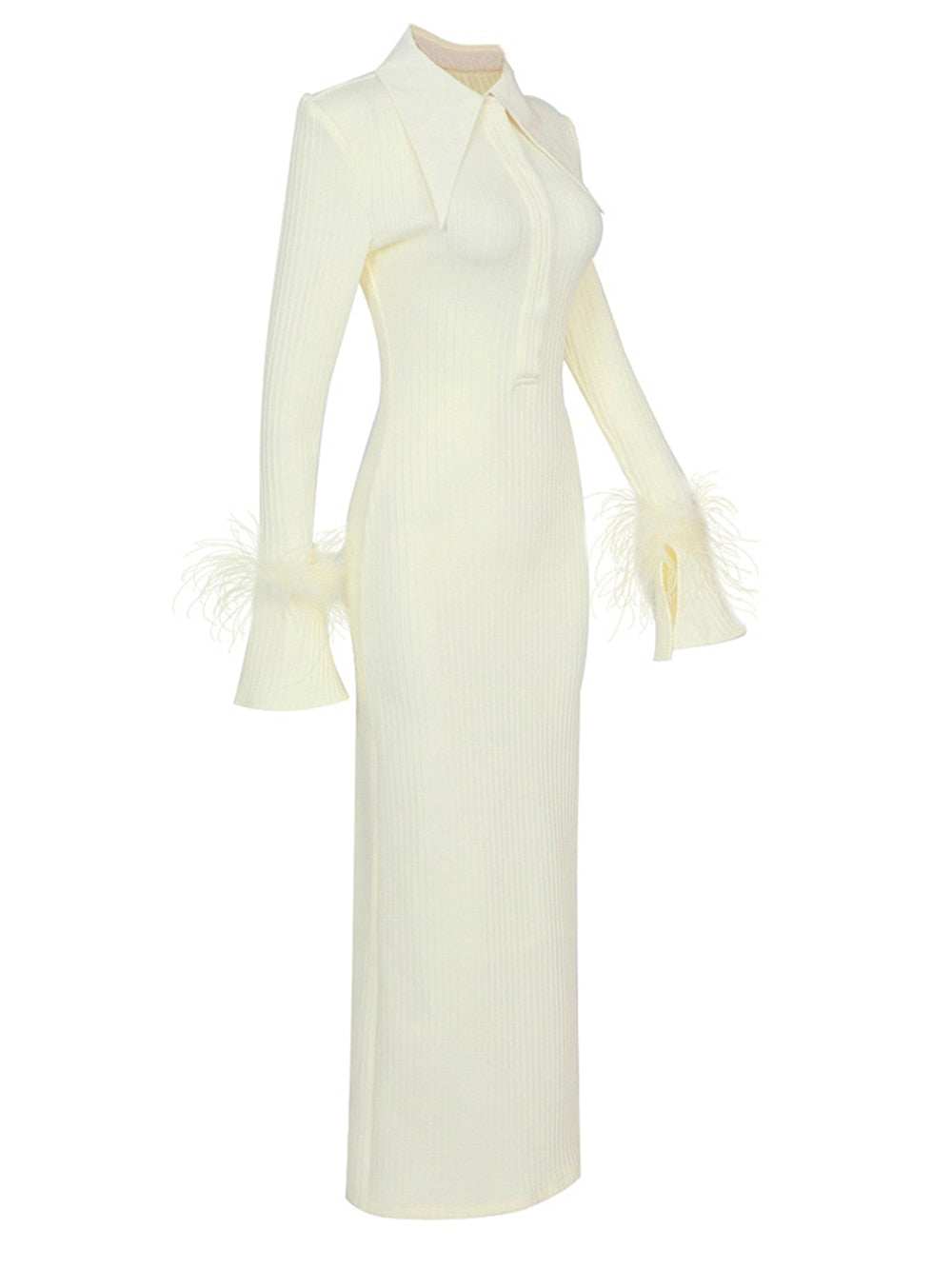 Maddy Feather Bandage Maxi Dress