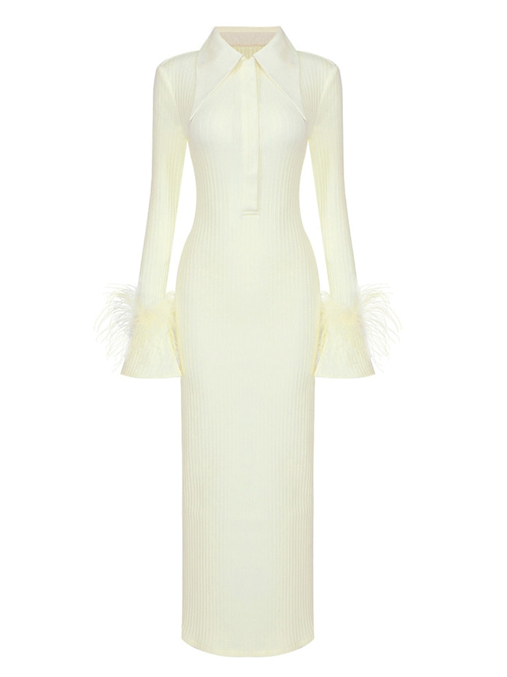 Maddy Feather Bandage Maxi Dress