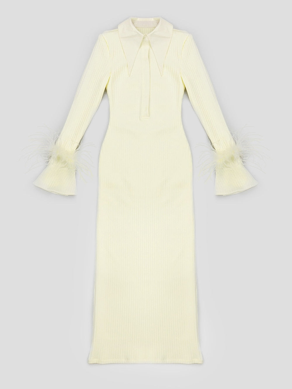 Maddy Feather Bandage Maxi Dress
