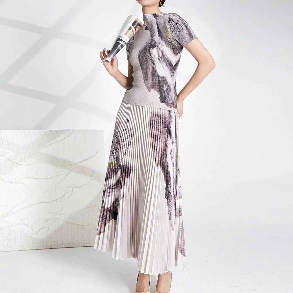 Marinda Pleated Skirt Set