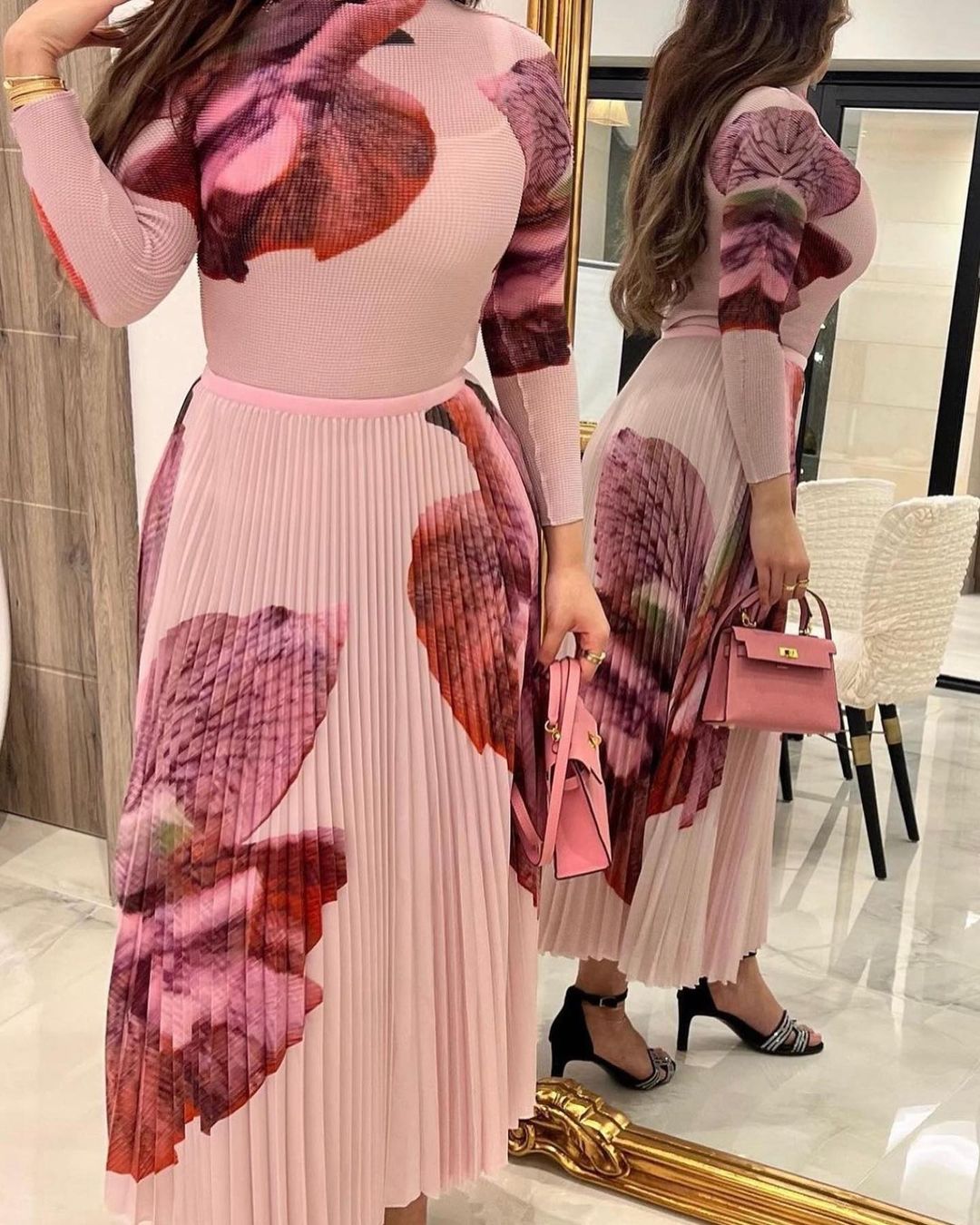 Marinda Pleated Skirt Set