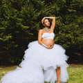 Mia Ruffled Tulle High- Low Skirt