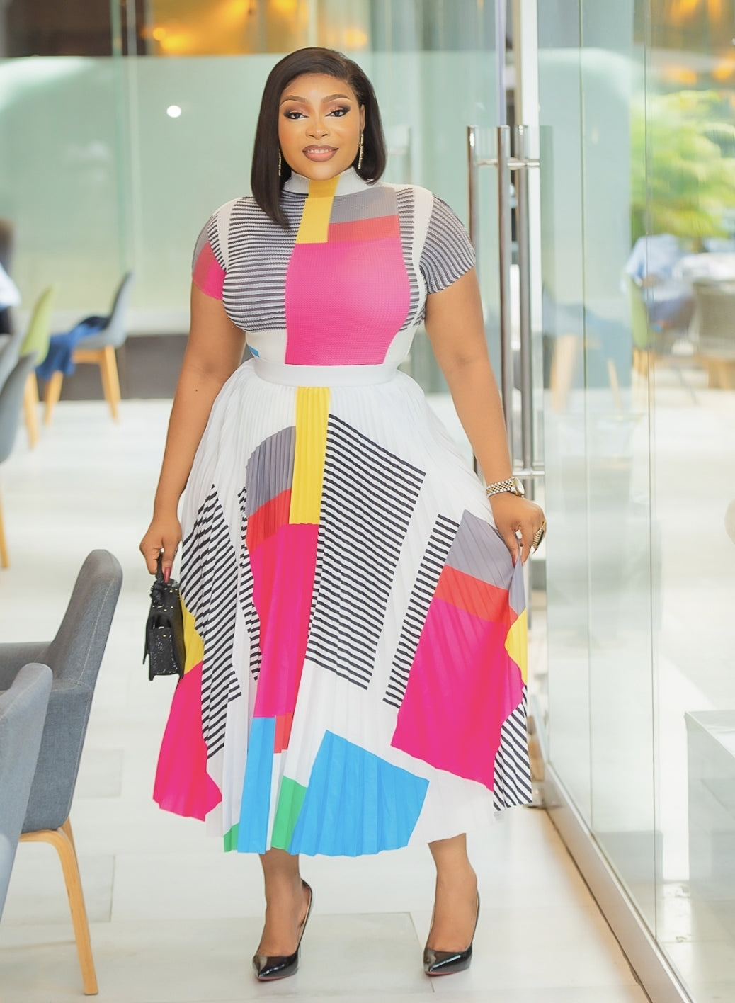 Miyake Pleated Skirt Set