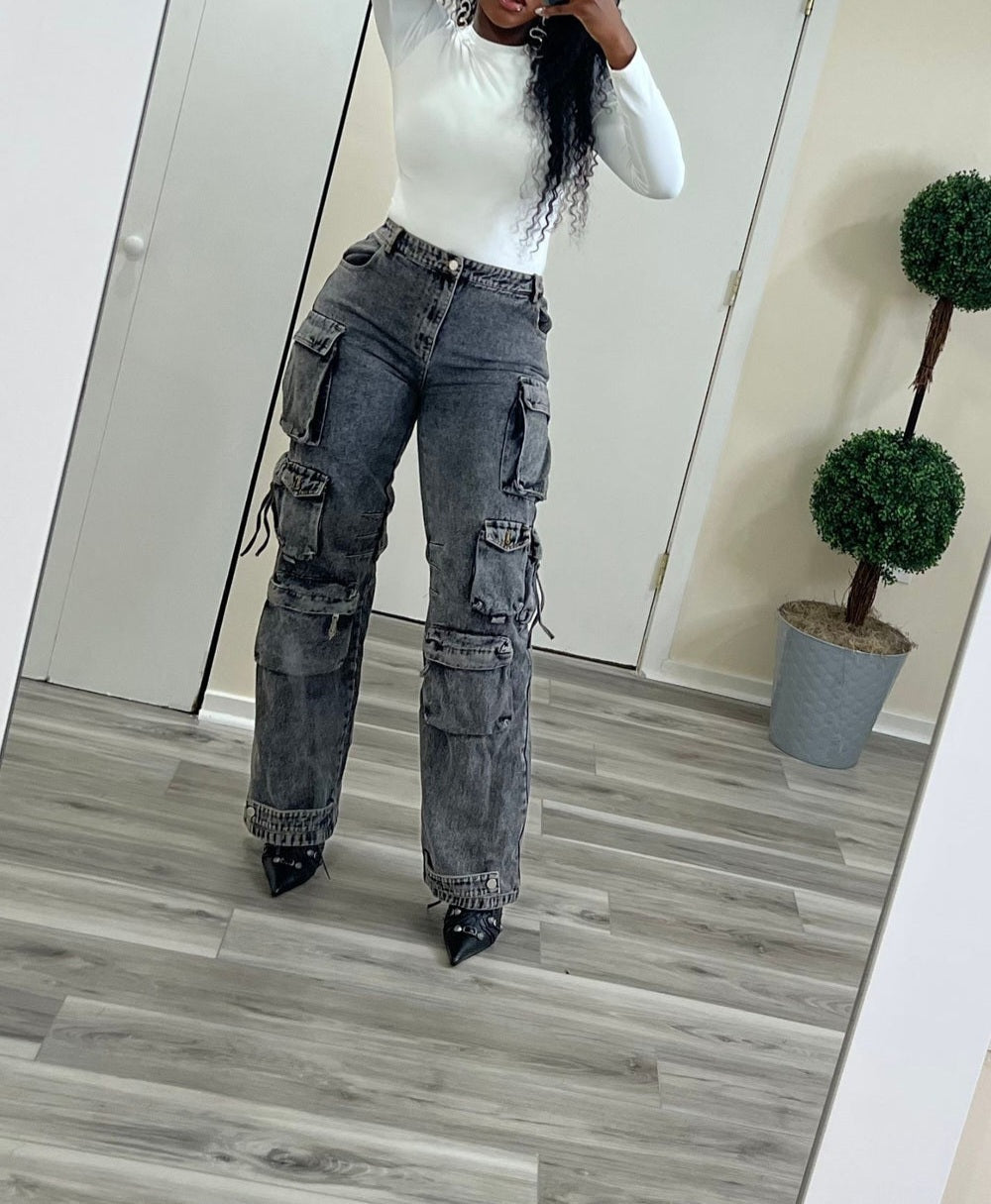 Multi-pocket Cargo Jeans