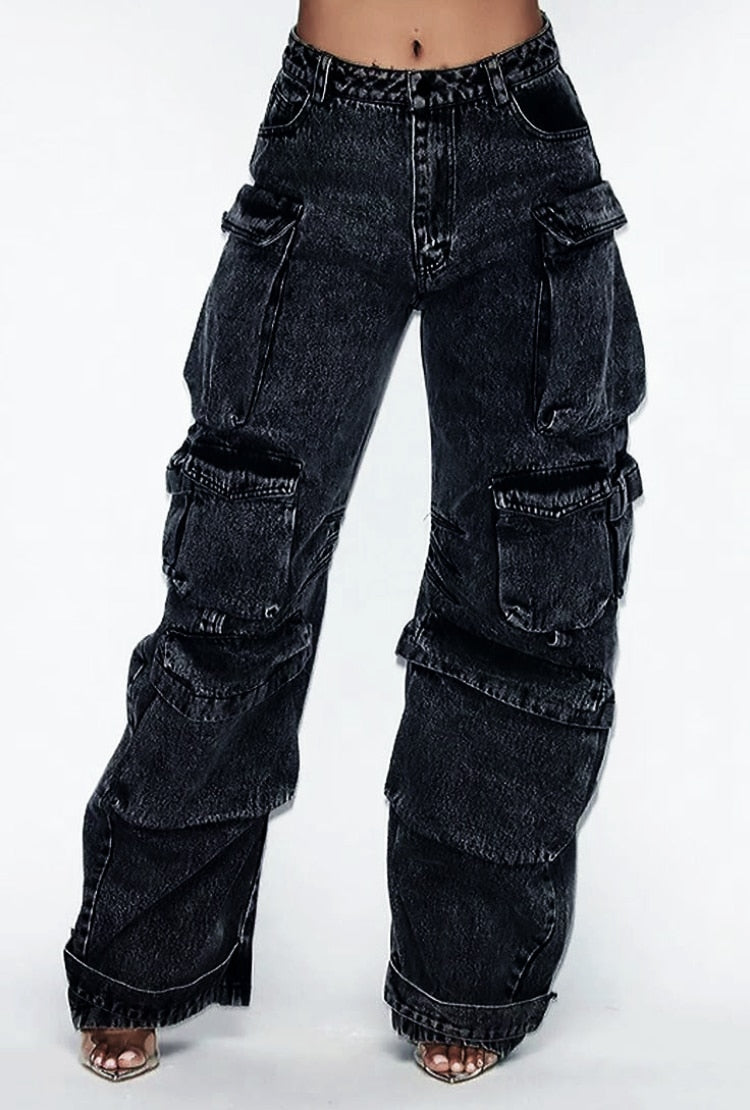 Multi-pocket Cargo Jeans