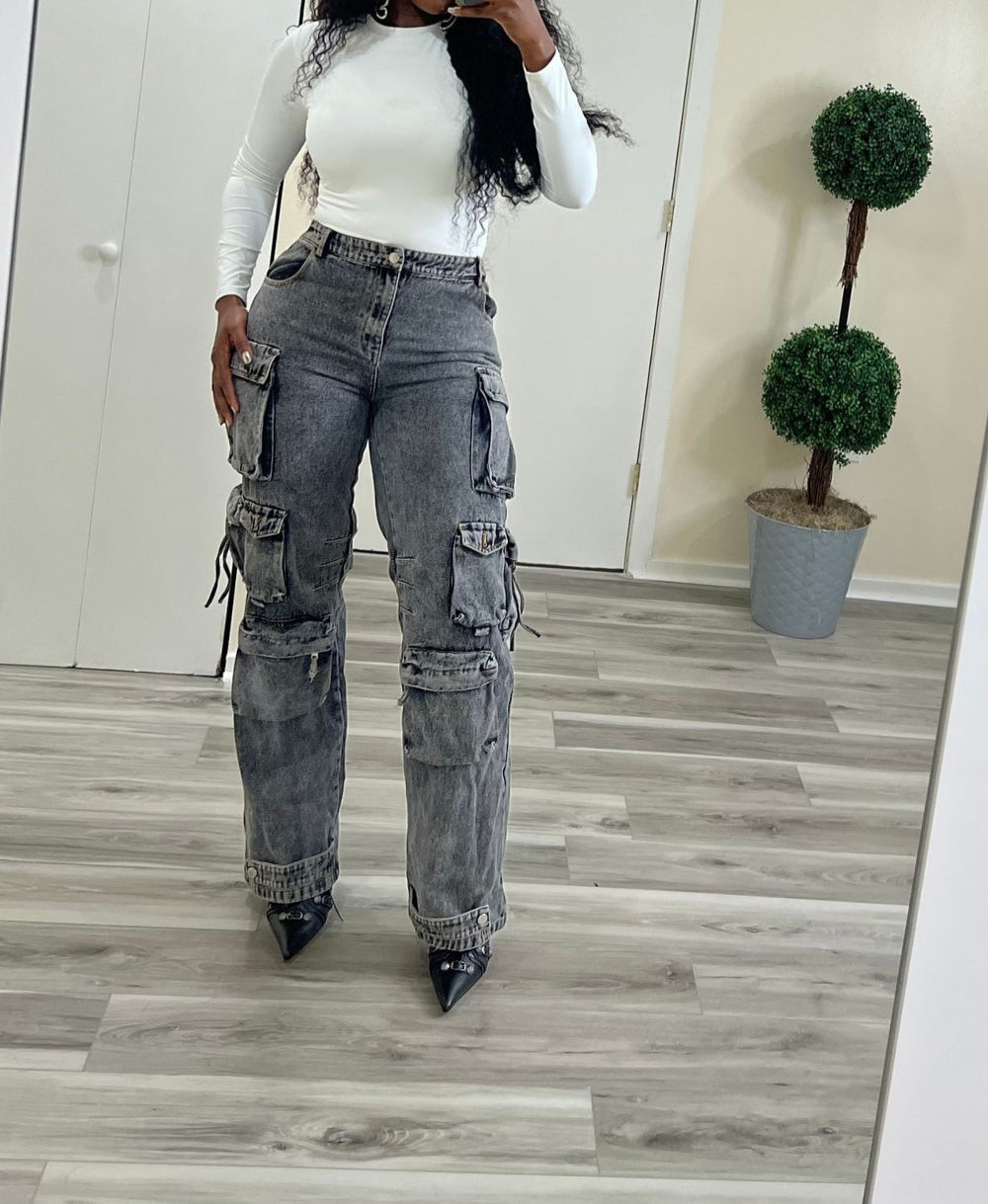Multi-pocket Cargo Jeans