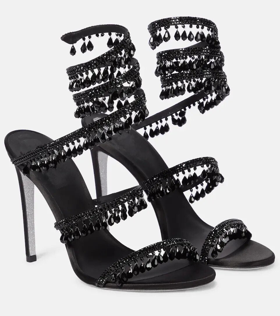 Nisha Rhinestone High Heels