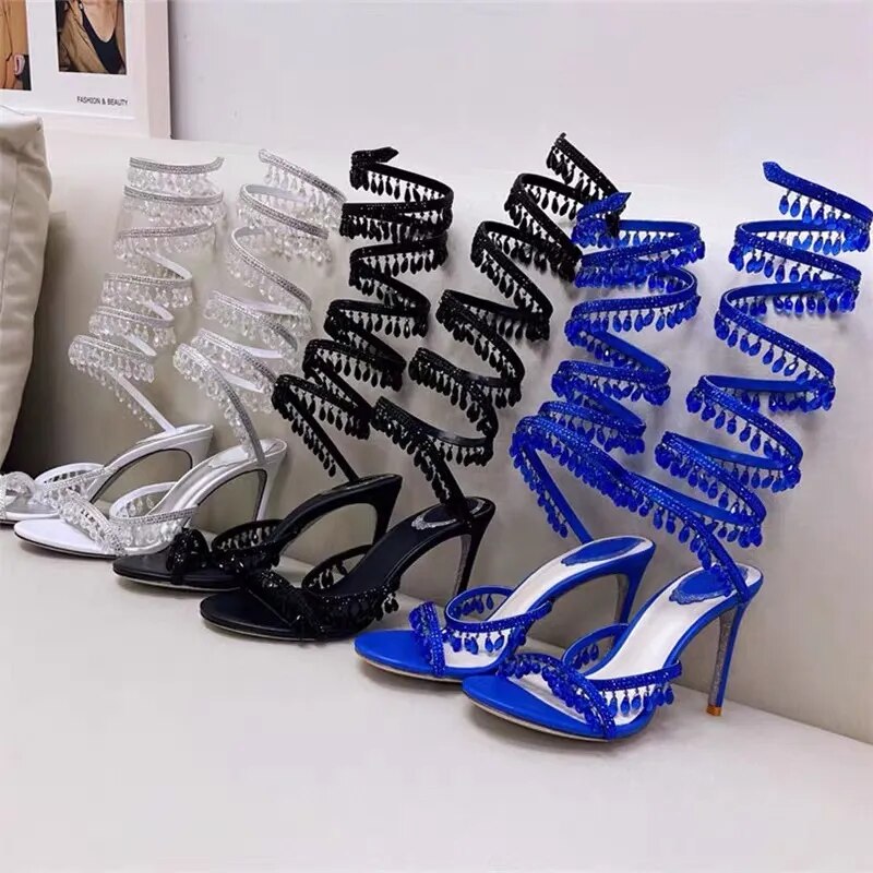 Nisha Rhinestone High Heels