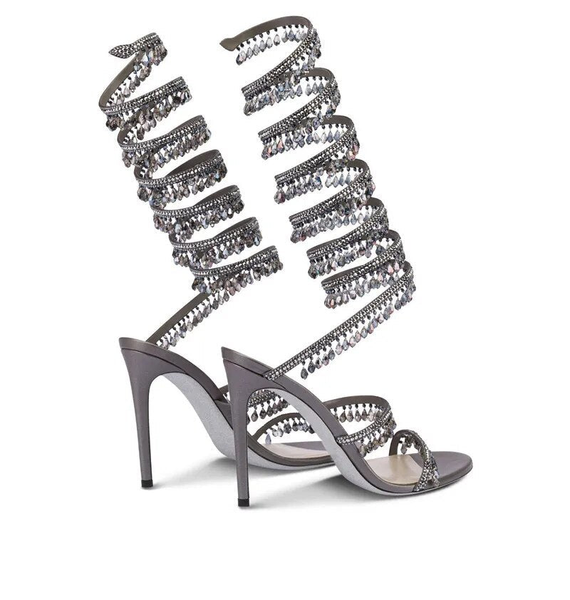 Nisha Rhinestone High Heels