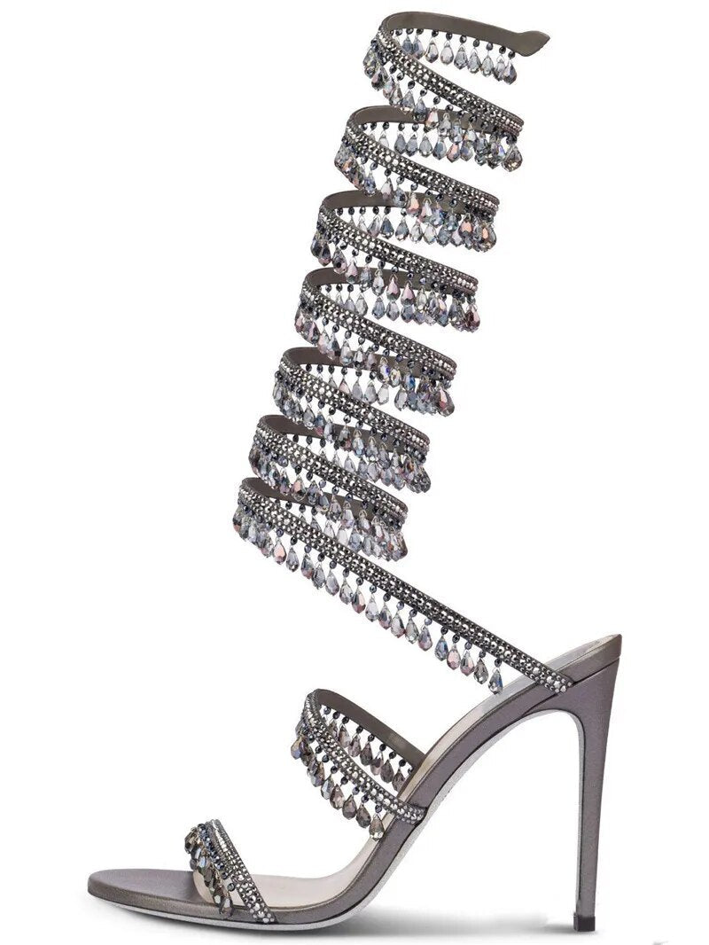 Nisha Rhinestone High Heels