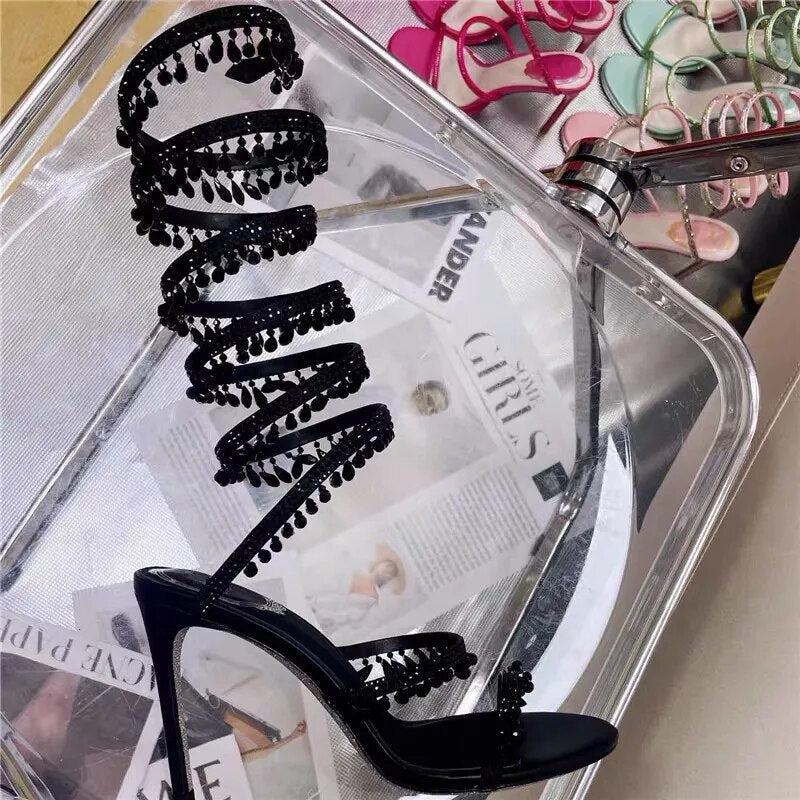 Nisha Rhinestone High Heels
