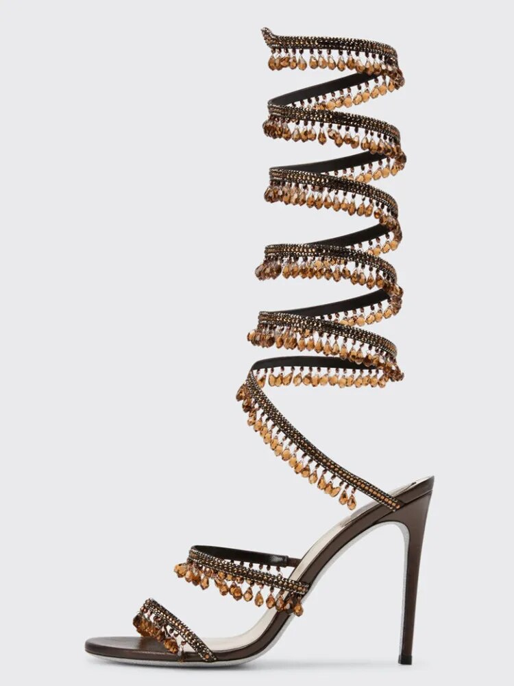 Nisha Rhinestone High Heels