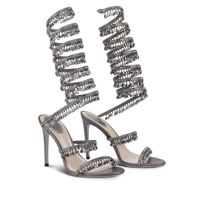 Nisha Rhinestone High Heels