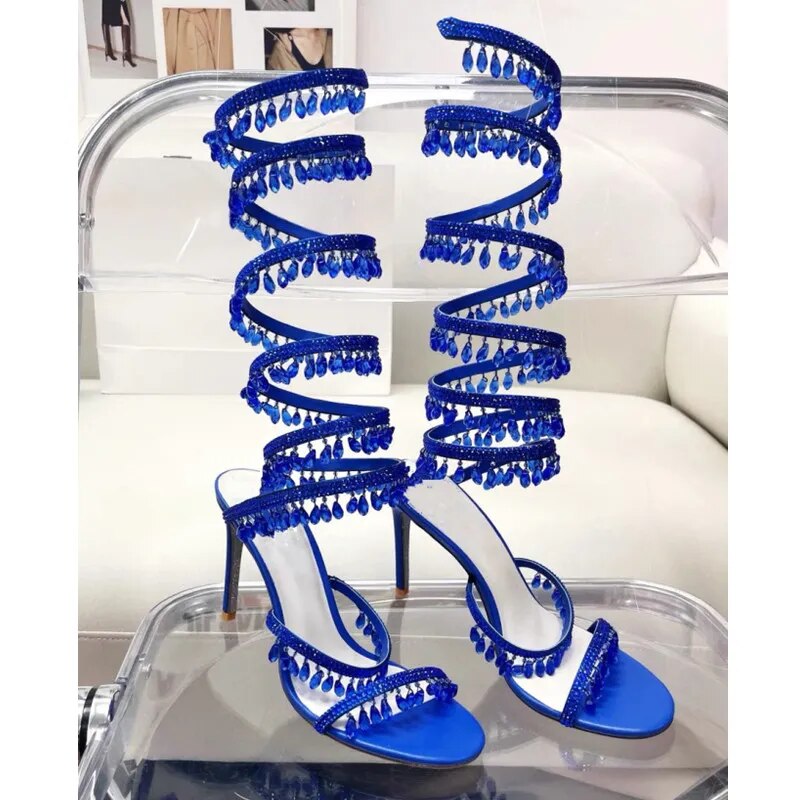 Nisha Rhinestone High Heels