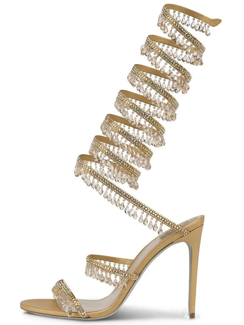 Nisha Rhinestone High Heels