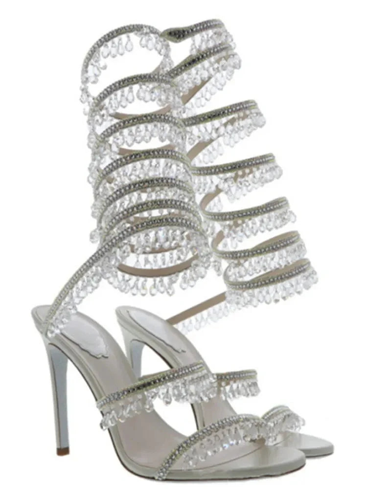 Nisha Rhinestone High Heels