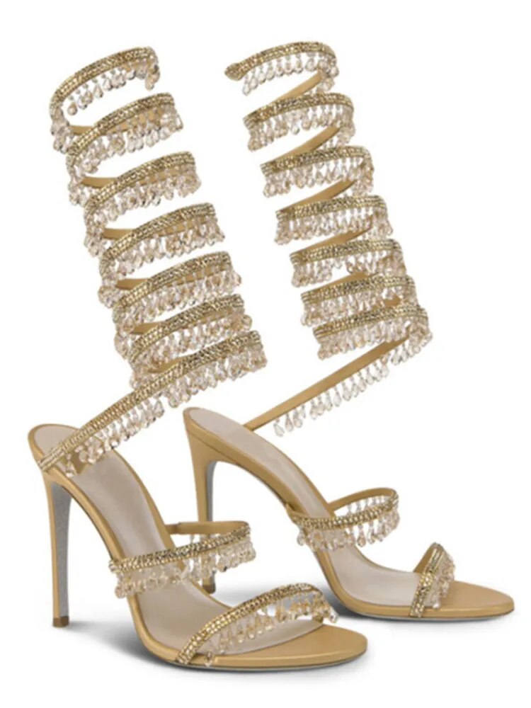 Nisha Rhinestone High Heels