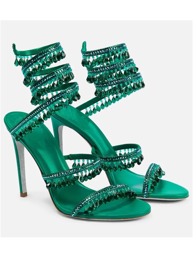 Nisha Rhinestone High Heels