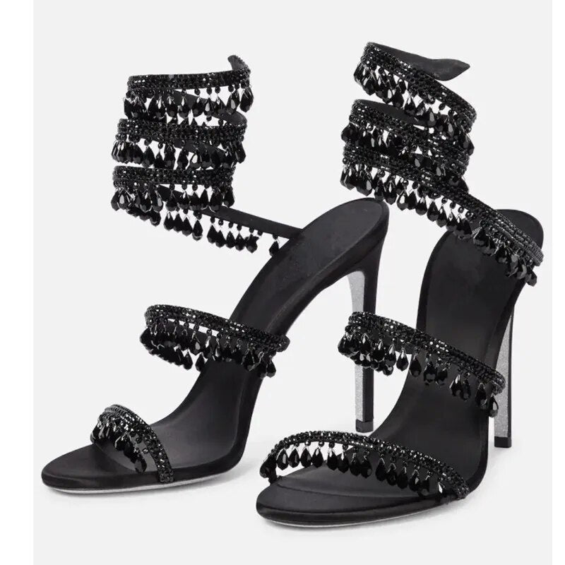 Nisha Rhinestone High Heels
