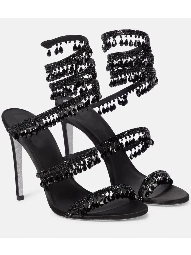 Nisha Rhinestone High Heels