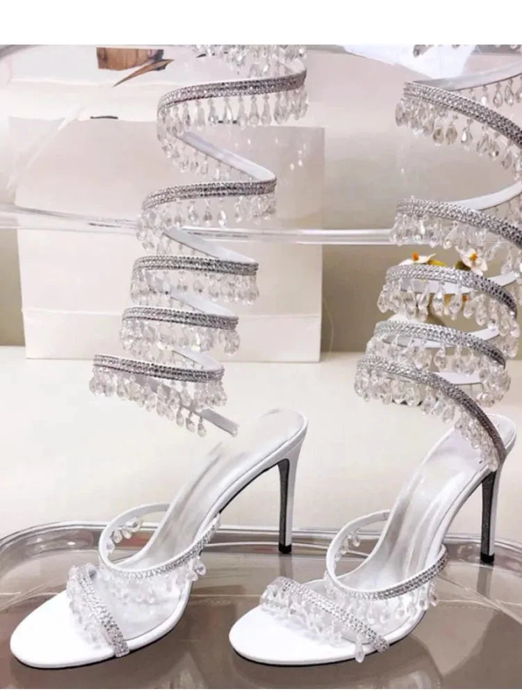 Nisha Rhinestone High Heels