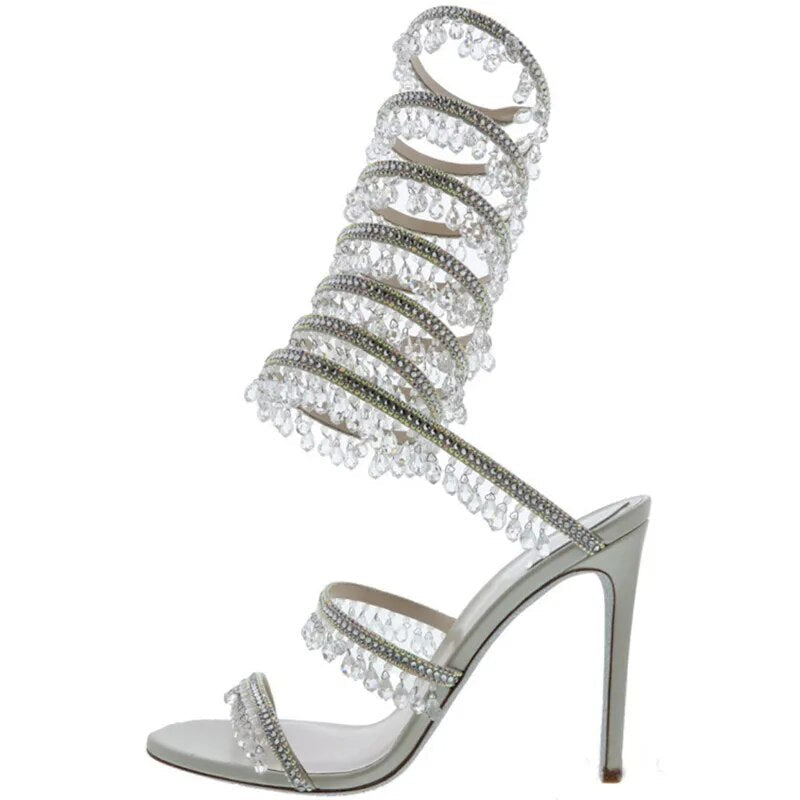 Nisha Rhinestone High Heels