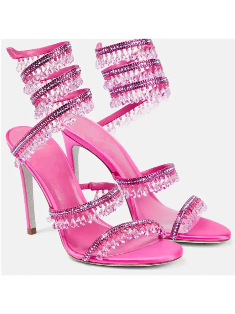 Nisha Rhinestone High Heels