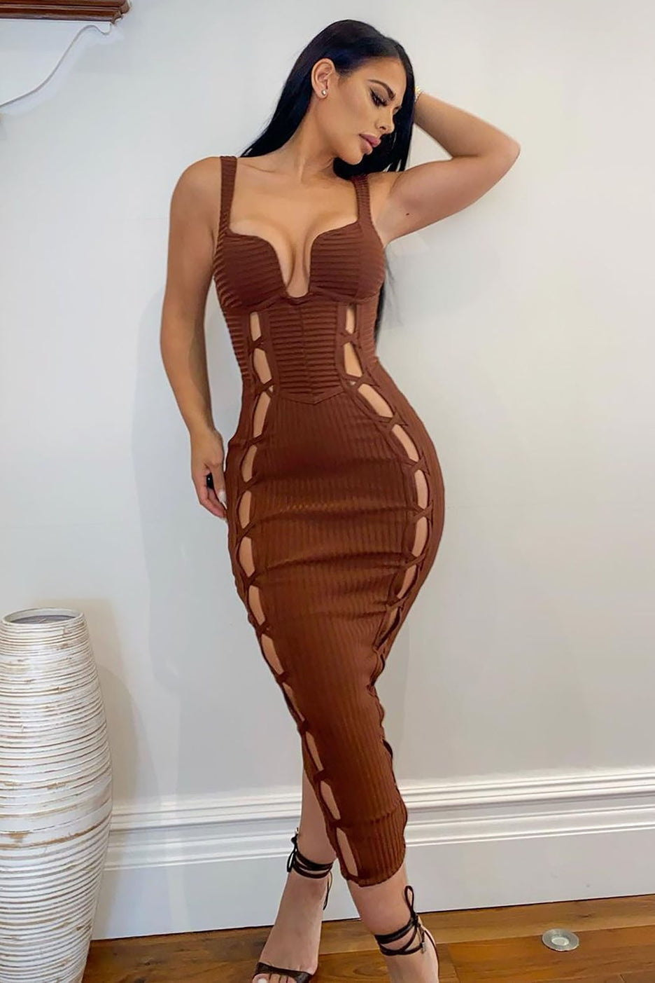 No Cuts Given Bandage Midi Dress