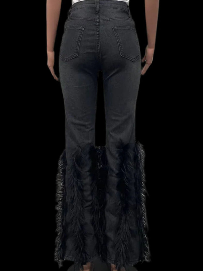 Cynthia Flare Feather Jeans