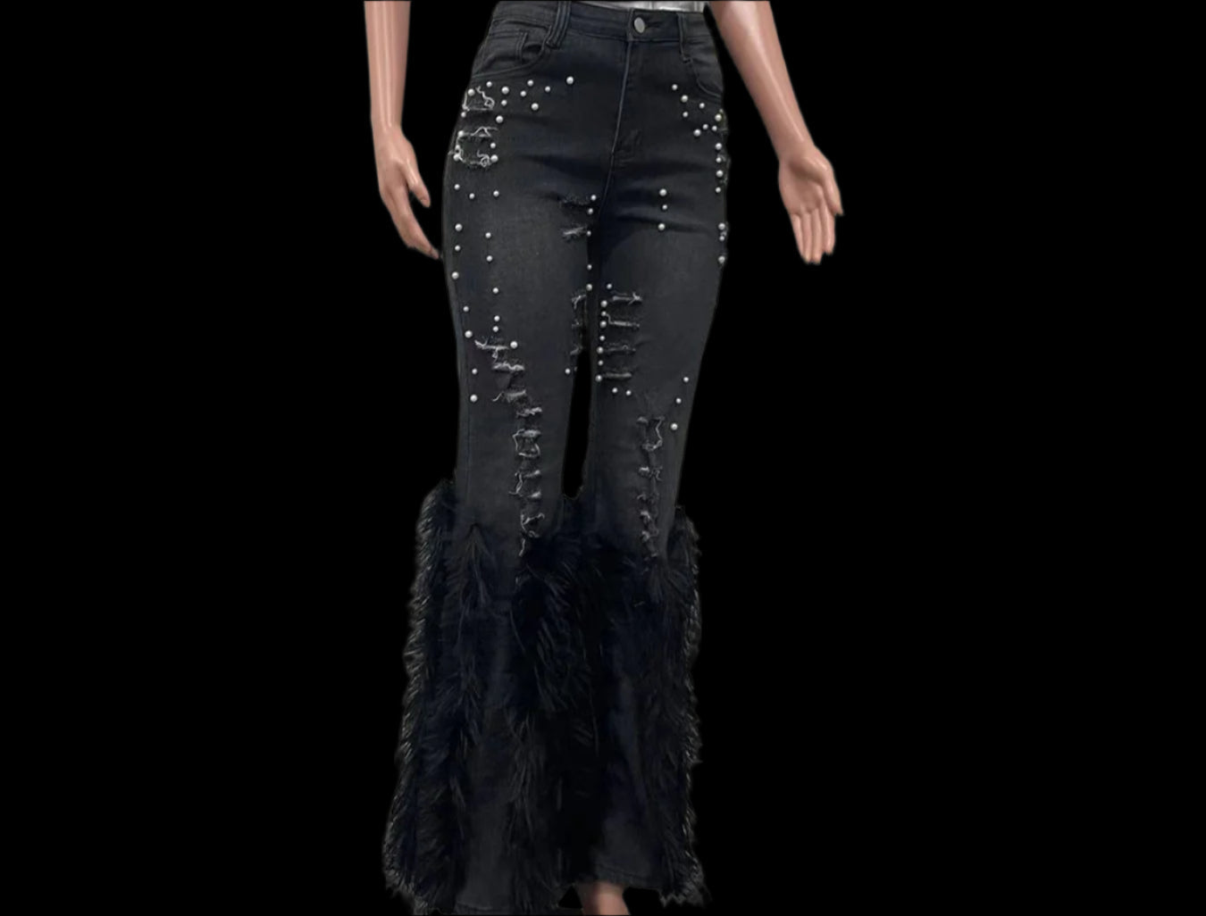 Cynthia Flare Feather Jeans