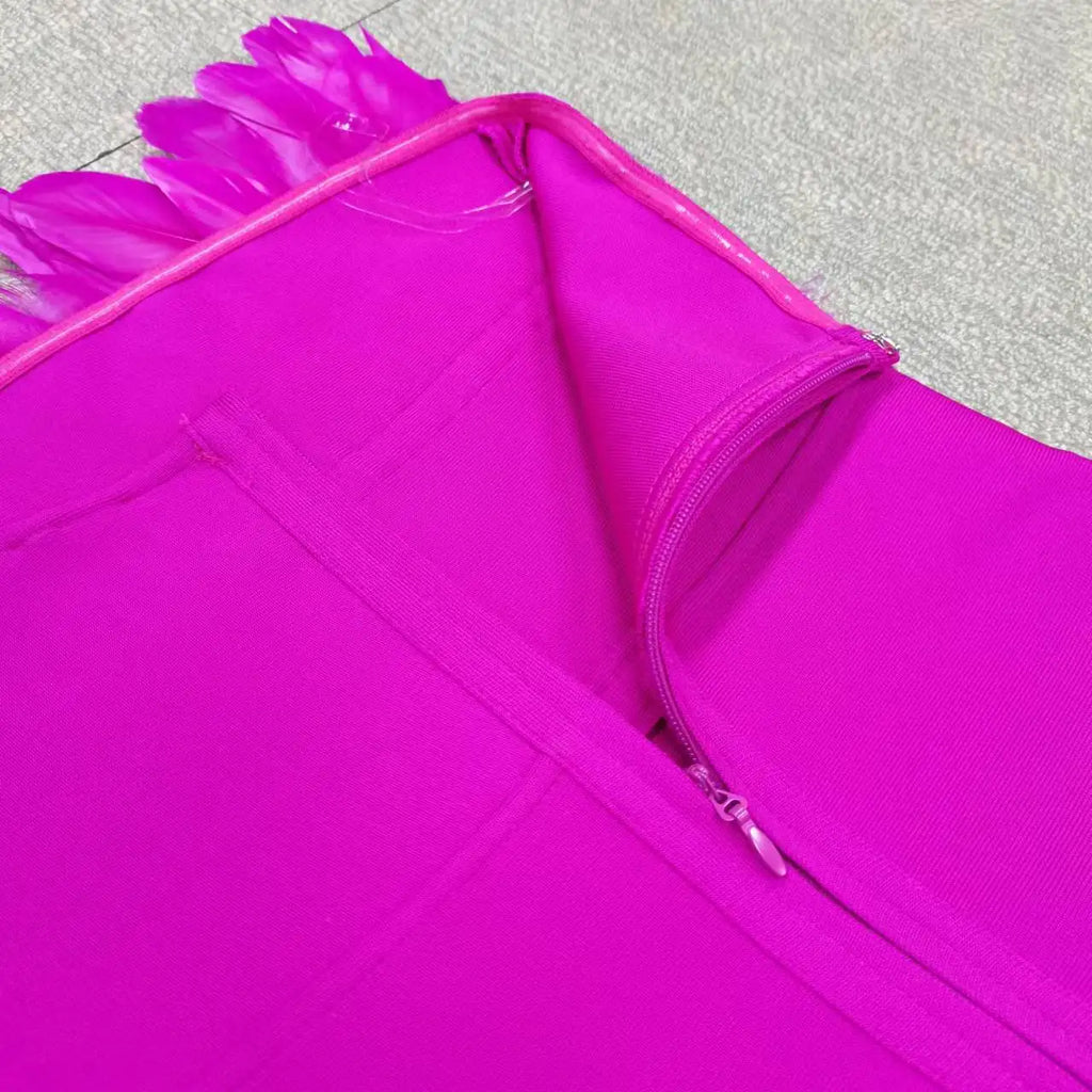 Olivia Feather Bandage Dress